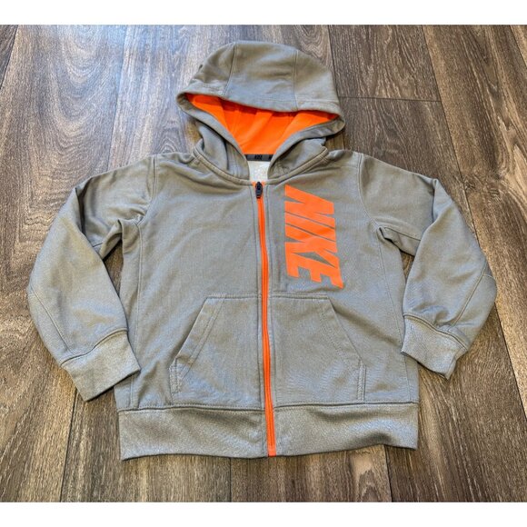 NIKE TODDLER BOYS BUNDLE 2 FULL ZIP JACKET HOODED SIZE 4 BLACK GRAY - Picture 2 of 9